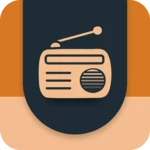 fm radio app with music player android application logo